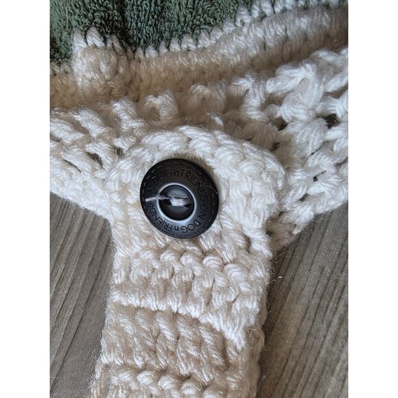 Handmade Crocheted Hanging Kitchen Towel Patchwork Star Pattern - Picture 4 of 6